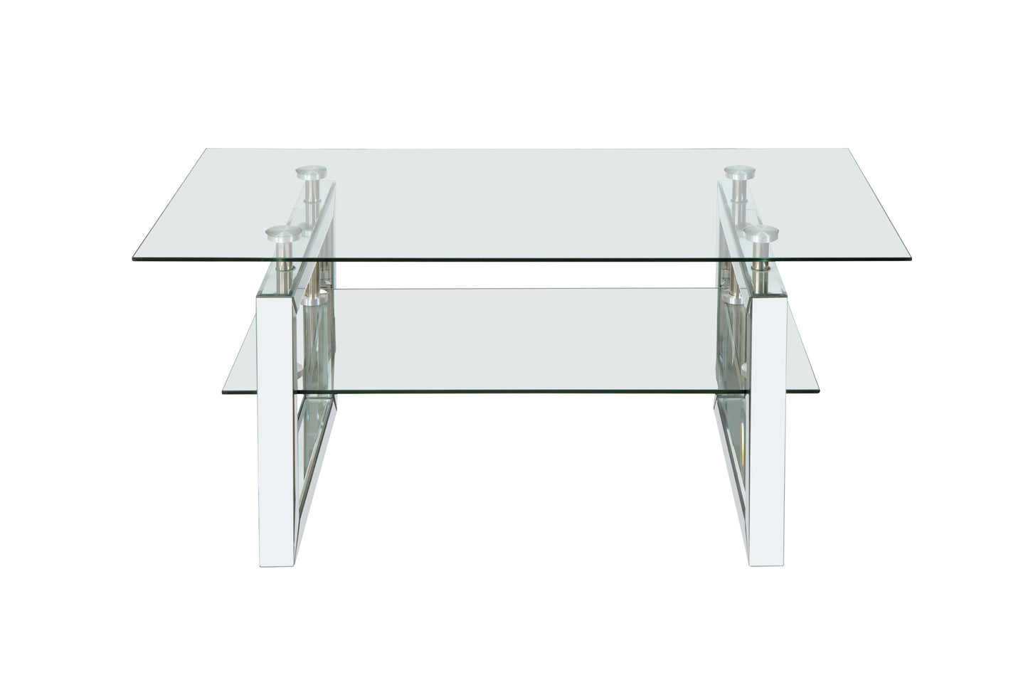 W 39.4' X D 19.7 ' X H 17.7' Transparent tempered glass coffee table, coffee table