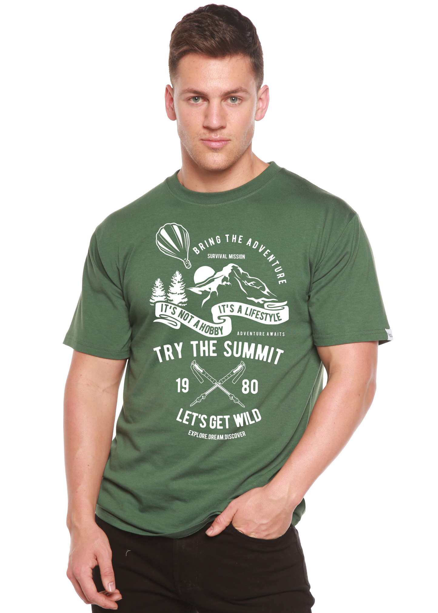 Try The Summit Spun Bamboo® Men's Bamboo Viscose/Organic Cotton Short Sleeve Graphic T-Shirt