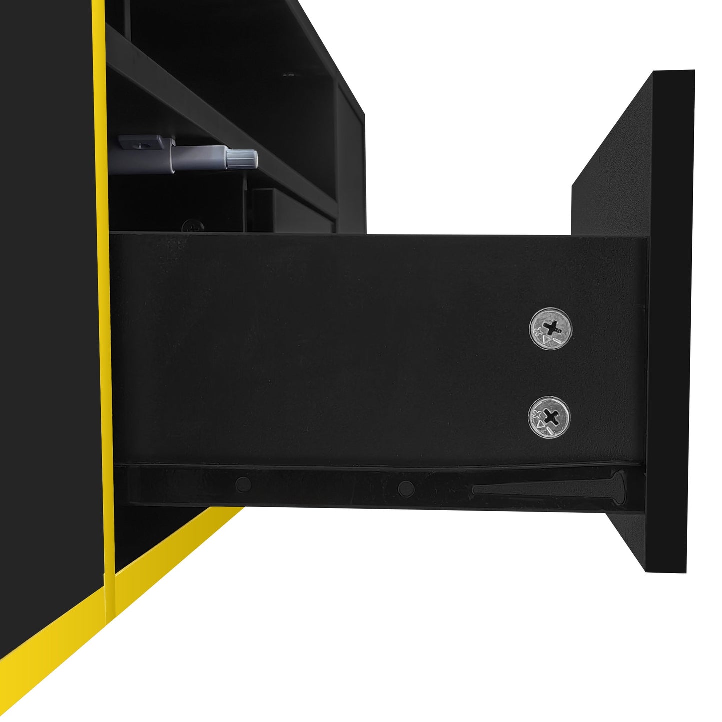 U-Can 70.9'' Modern TV Stand for TVs up to 80 Inches, Entertainment Center with 2 Shelves and LED Lights, TV Storage Cabinet with 2 Drawers, 2 Cabinets and Metal Legs for Living room
