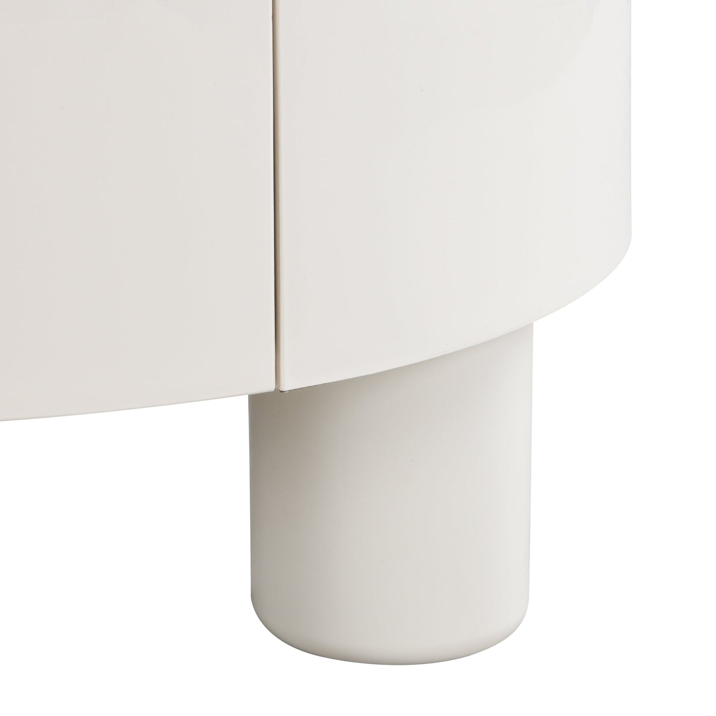 Round Nesting Coffee Table Set of 2, Coffee Table with Storage Drawer, White Plastic Center Table for Living Room, Large 27.56'', Small 19.69''