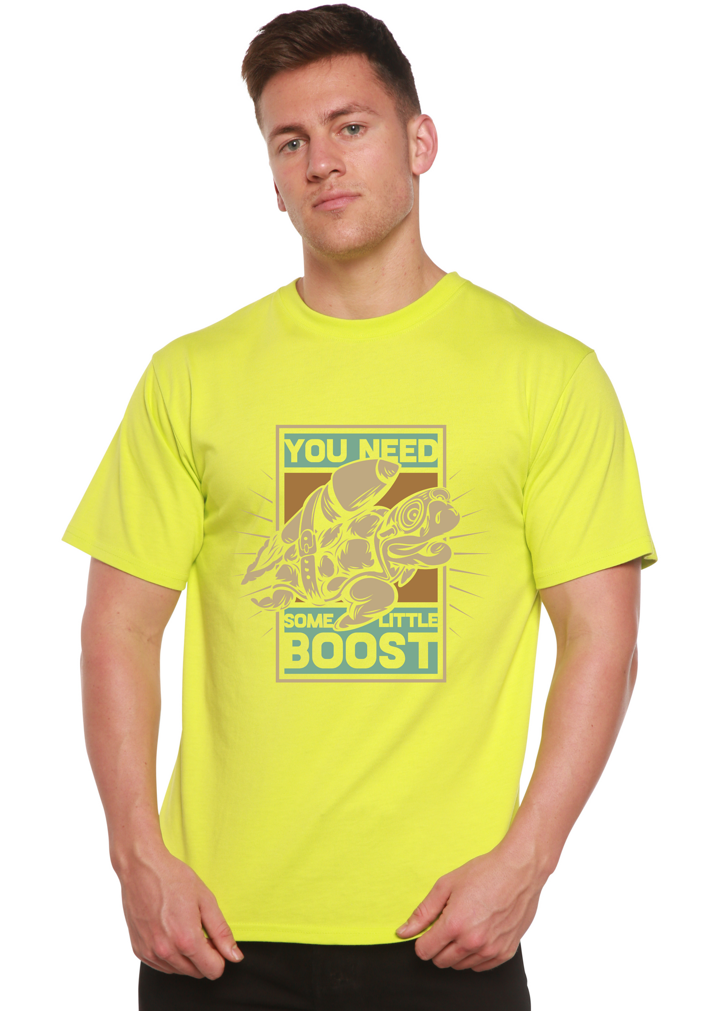 You Need Boost Men's Bamboo Viscose/Organic Cotton Short Sleeve Graphic T-Shirt