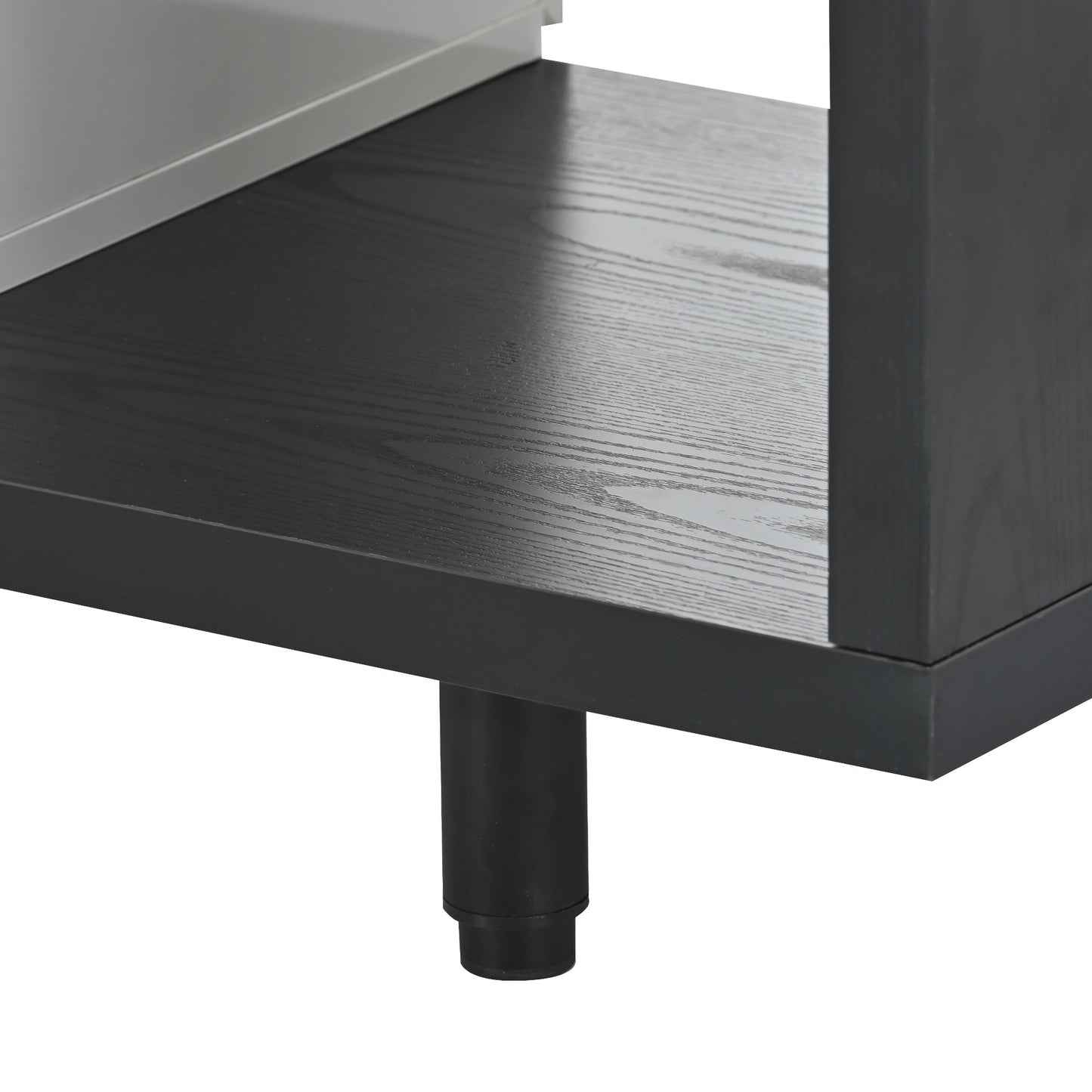 U-Can  70.1''-100'' Modern Stylish ExtendableTV Stand  TV Cabinet for 80+inch TV, Black+White (Old SKU: WF299723AAK)
