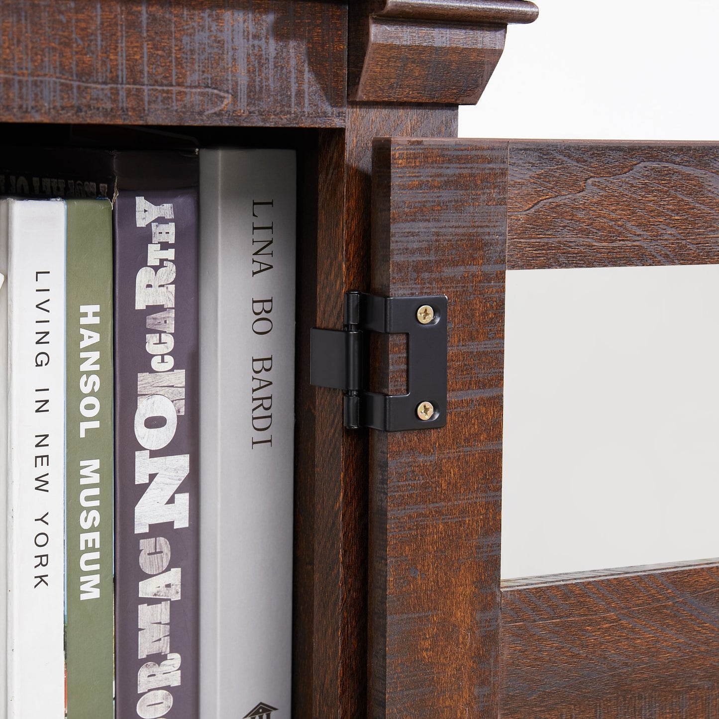 2 Doors Cabinet Farmhouse  Cabinet, Farmhouse TV Stand Barn Design,Farmhouse TV Media Stand, Large Barn Inspired Home Entertainment Console with 18' fireplace insert,Espresso,60.23'W*15.35'D*31.7'H