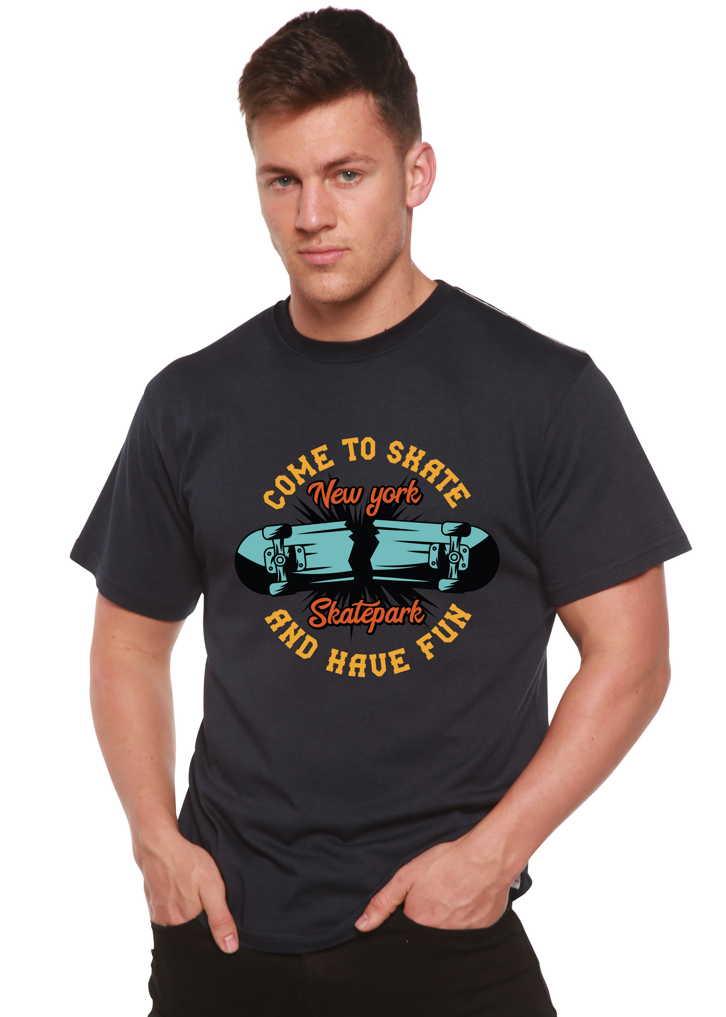 New York Skatepark Men's Bamboo Viscose/Organic Cotton Short Sleeve Graphic T-Shirt