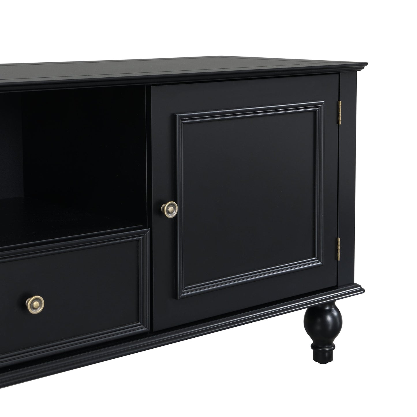 U-Can 70.9'' Modern TV Stand for TVs up to 80 Inches, Entertainment Center with Open Compartment, TV Storage Cabinet with 2 Drawers, 2 Cabinets and 5 Solid Legs for Living room