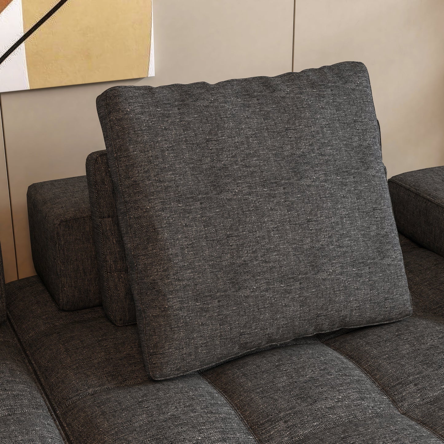 Sofa Couch for Living Room, Modern Loveseat Sofa with Extra Deep Seats, Comfy Armrests, Couches for Living Room Apartment Lounge, Easy Assembly, Grey