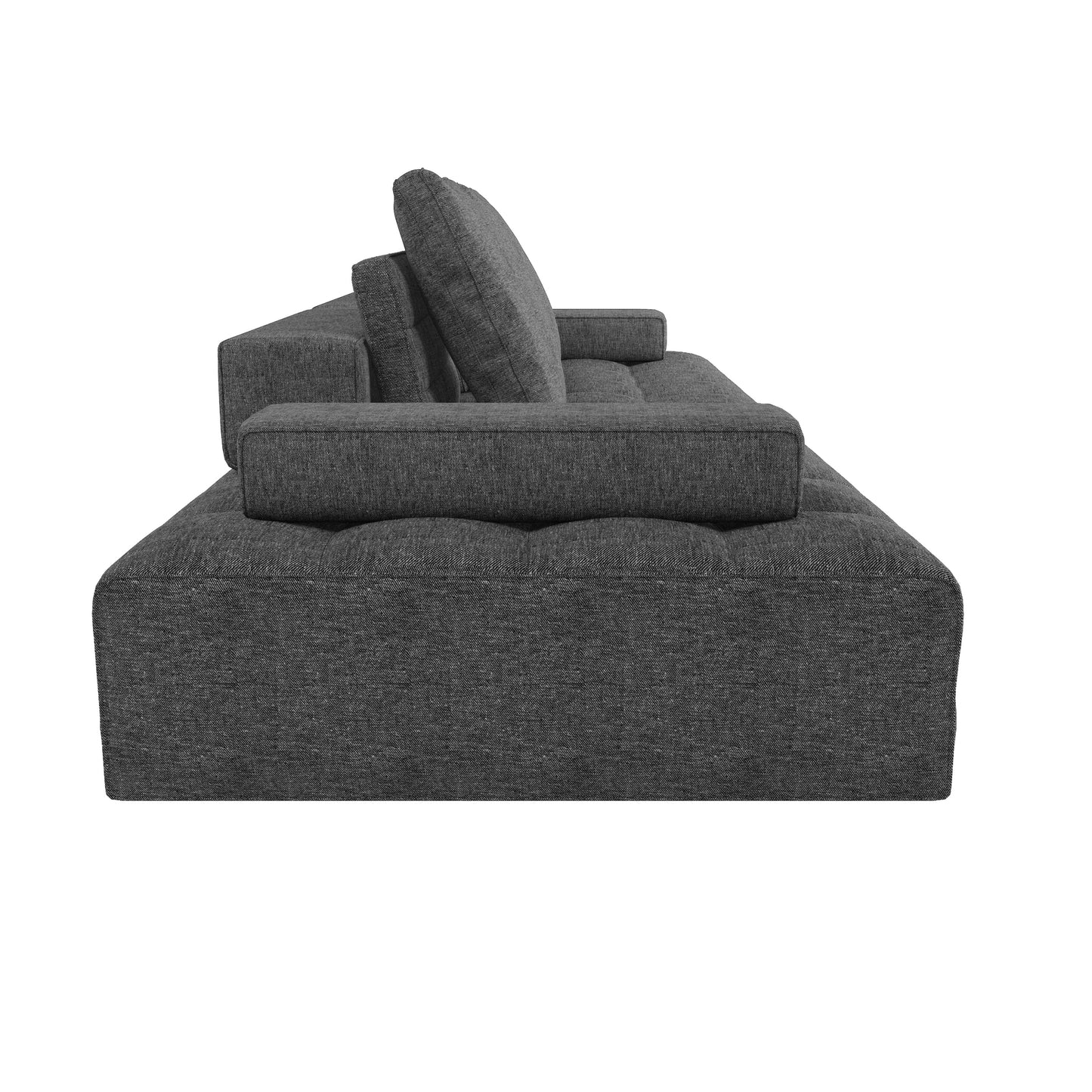 Sofa Couch for Living Room, Modern Loveseat Sofa with Extra Deep Seats, Comfy Armrests, Couches for Living Room Apartment Lounge, Easy Assembly, Grey