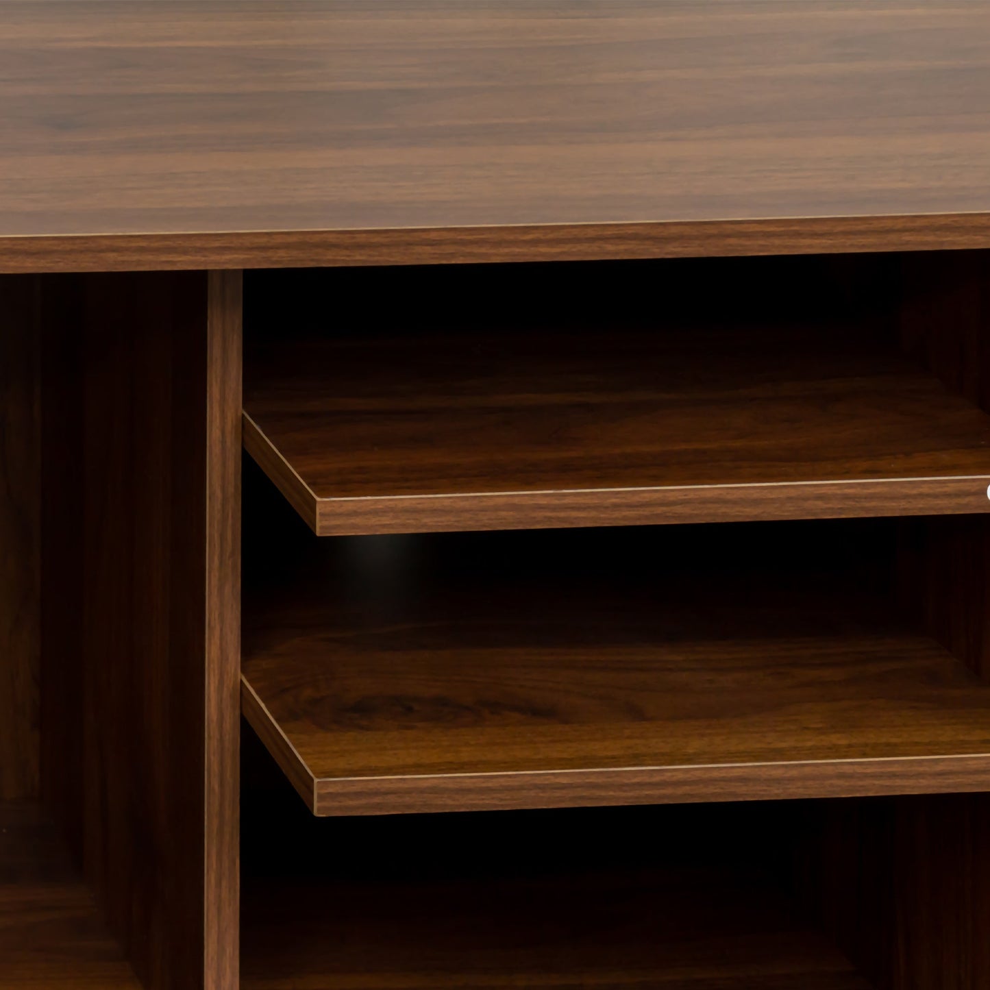 TV Stand Use in Living Room Furniture with 1 storage and 3 shelves Cabinet
