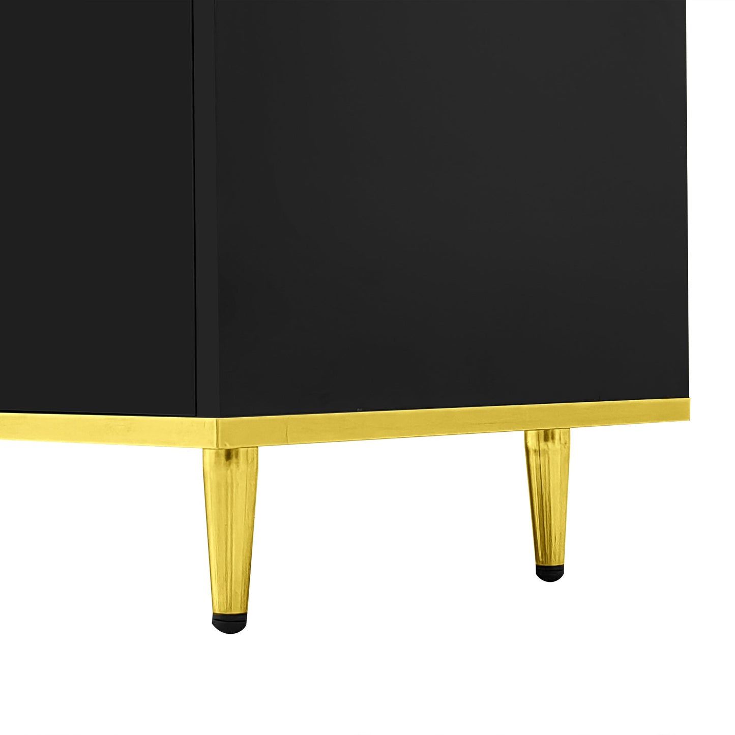 U-Can 70.9'' Modern TV Stand for TVs up to 80 Inches, Entertainment Center with 2 Shelves and LED Lights, TV Storage Cabinet with 2 Drawers, 2 Cabinets and Metal Legs for Living room