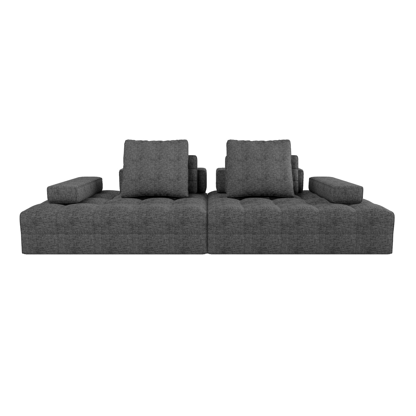 Sofa Couch for Living Room, Modern Loveseat Sofa with Extra Deep Seats, Comfy Armrests, Couches for Living Room Apartment Lounge, Easy Assembly, Grey