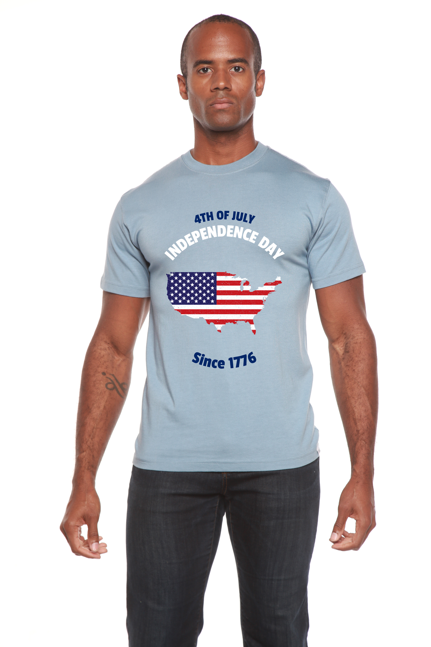 4th of July Men's Bamboo Viscose/Organic Cotton Short Sleeve Graphic T-Shirt