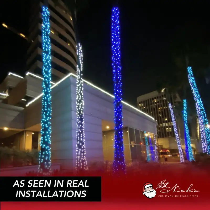 LED Mini Lights 5MM Blue/Cool White Twinkle - 6" Spacing