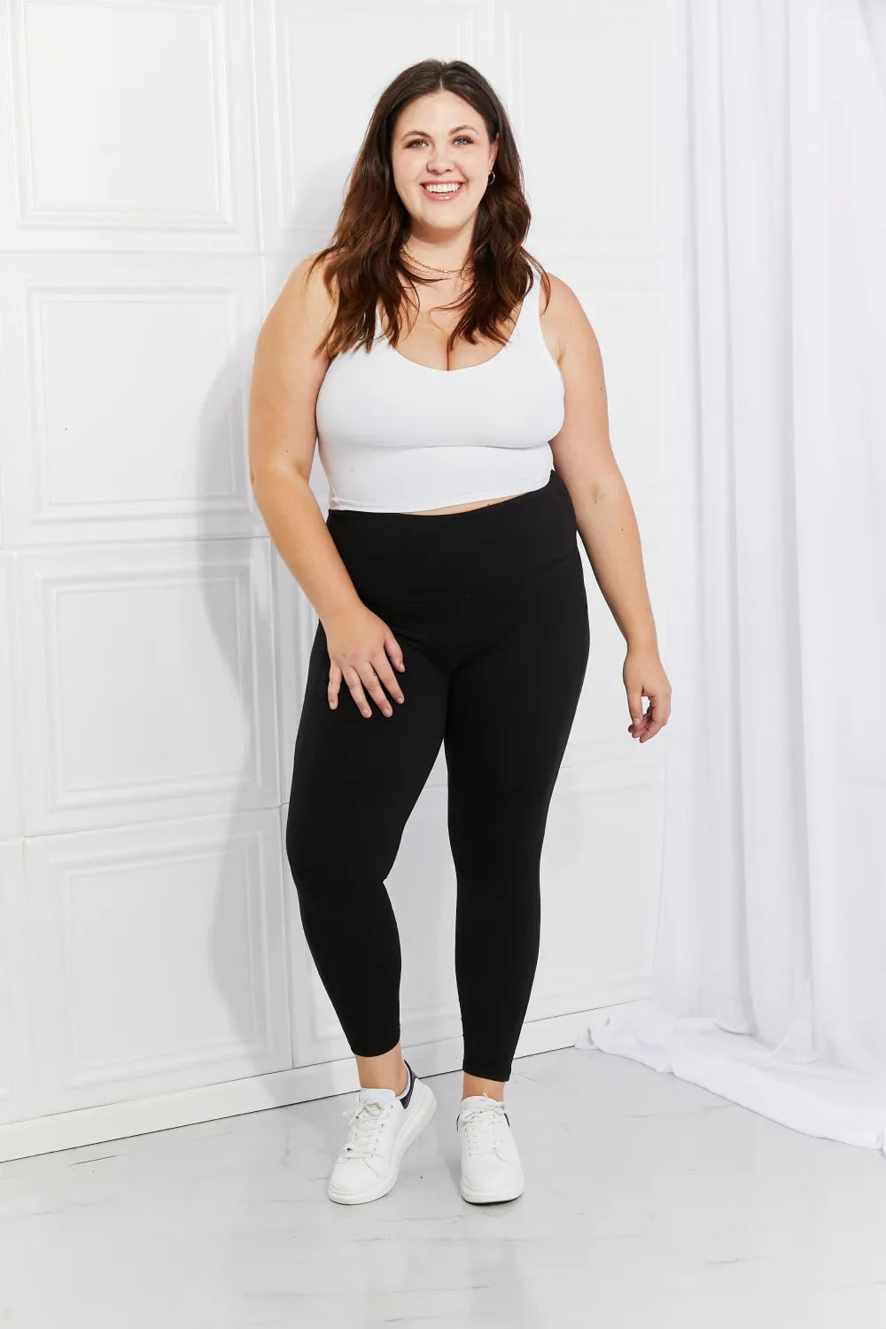 Leggings Depot Full Size Strengthen and Lengthen Reflective Dot Active Leggings - Lee's Retail 