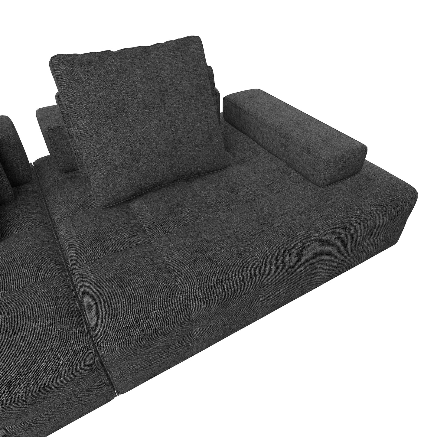 Sofa Couch for Living Room, Modern Loveseat Sofa with Extra Deep Seats, Comfy Armrests, Couches for Living Room Apartment Lounge, Easy Assembly, Grey