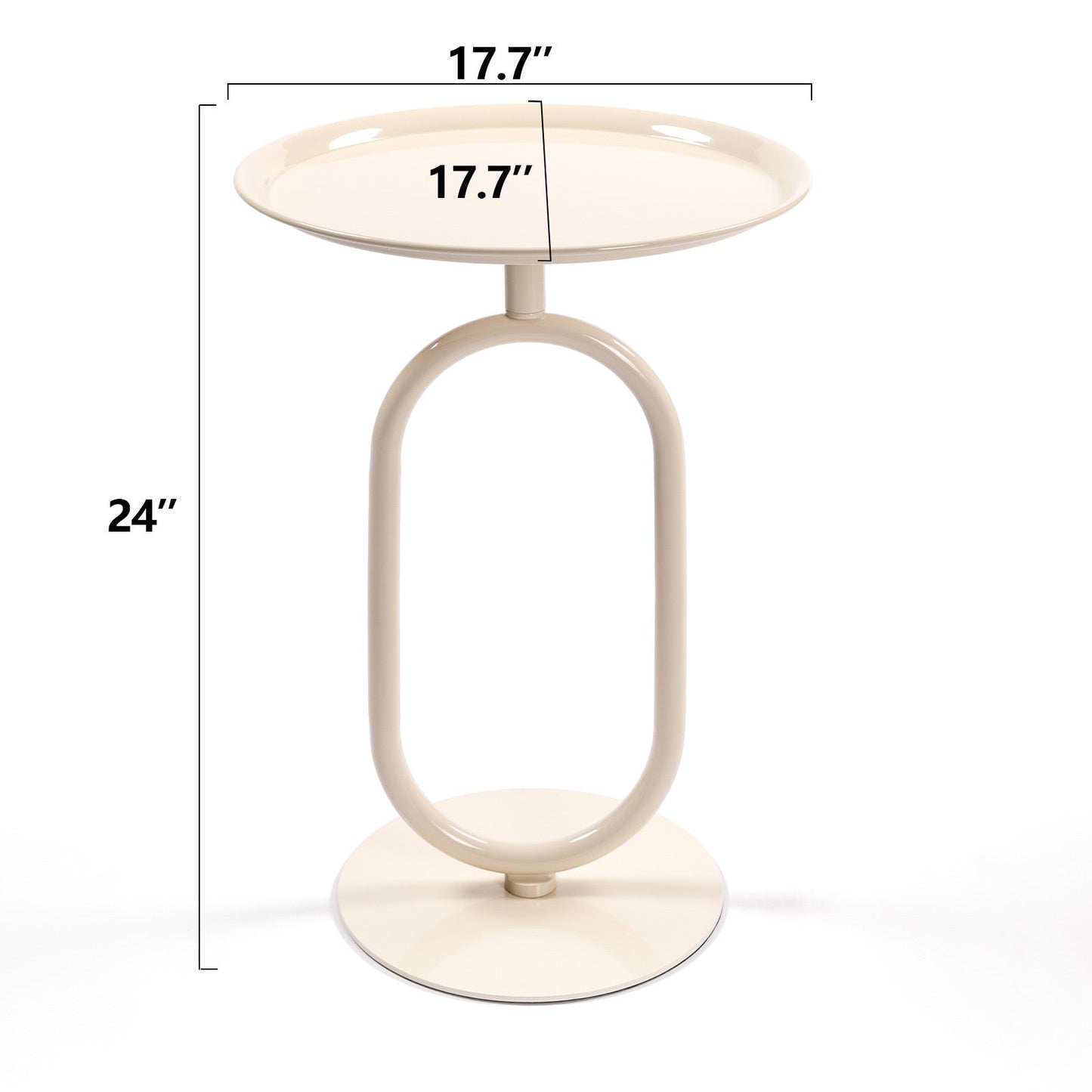 2PCS. Lantern-shaped Metal End Table, Small Round Side Table, Modern Coffee Drink Cocktail Table, Small Accent Pedestal Table for Living Room Corners Small Spaces