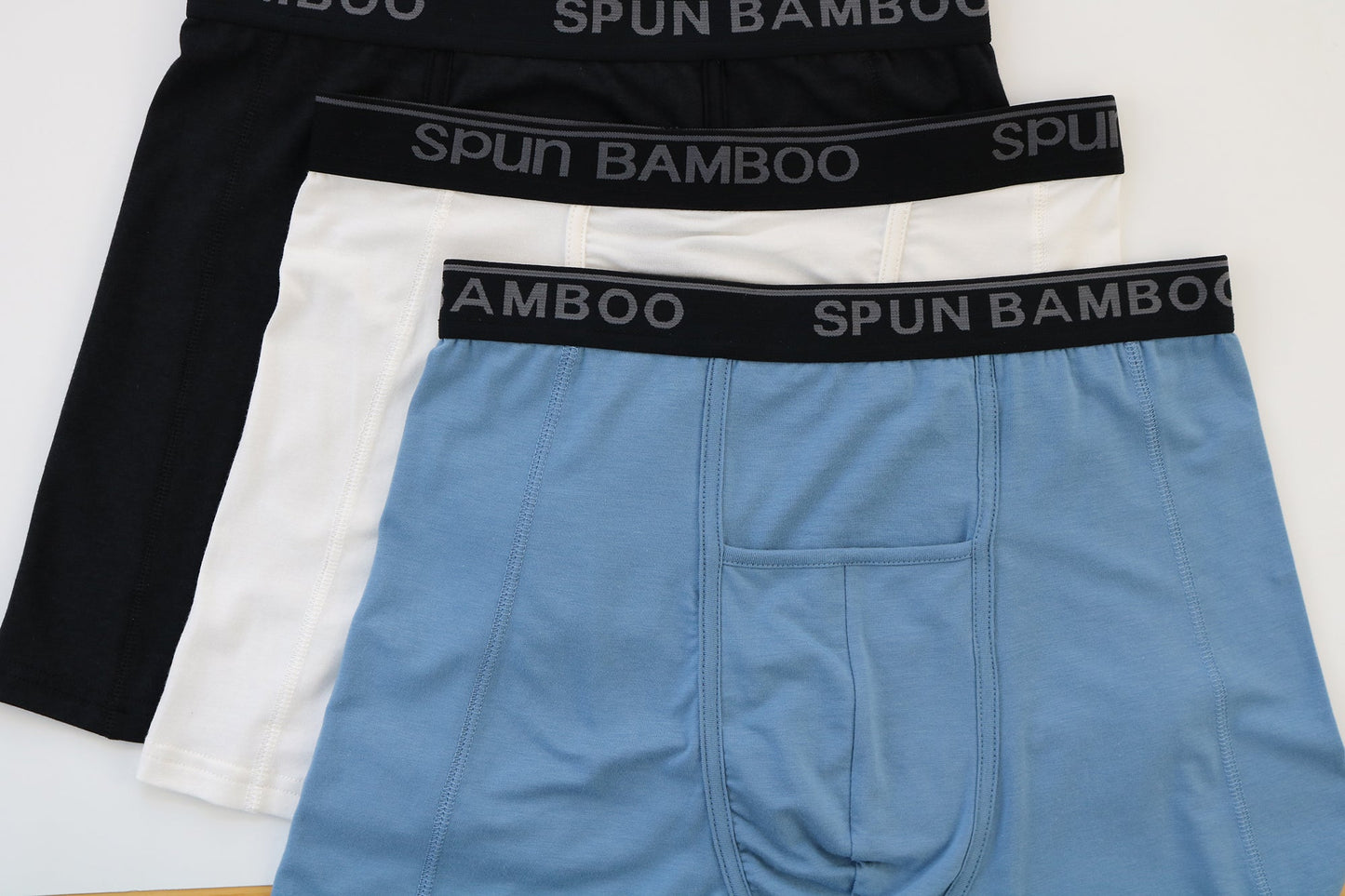 Men's Bamboo Viscose Boxer Briefs - 3-Pack Mixed Colors