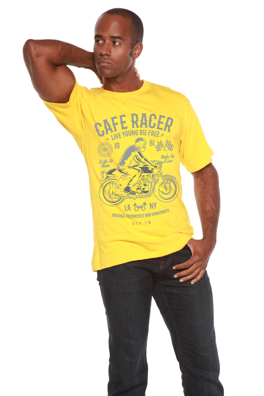 Cafe Racer Men's Bamboo Viscose/Organic Cotton Short Sleeve Graphic T-Shirt