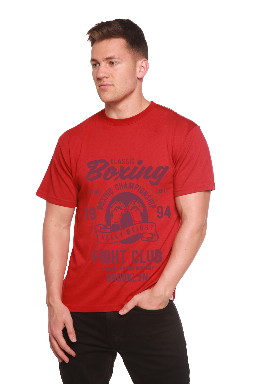 Classic Boxing Men's Bamboo Viscose/Organic Cotton Short Sleeve Graphic T-Shirt