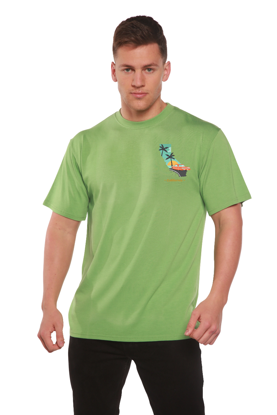 California Men's Bamboo Short Sleeve Graphic T-Shirt