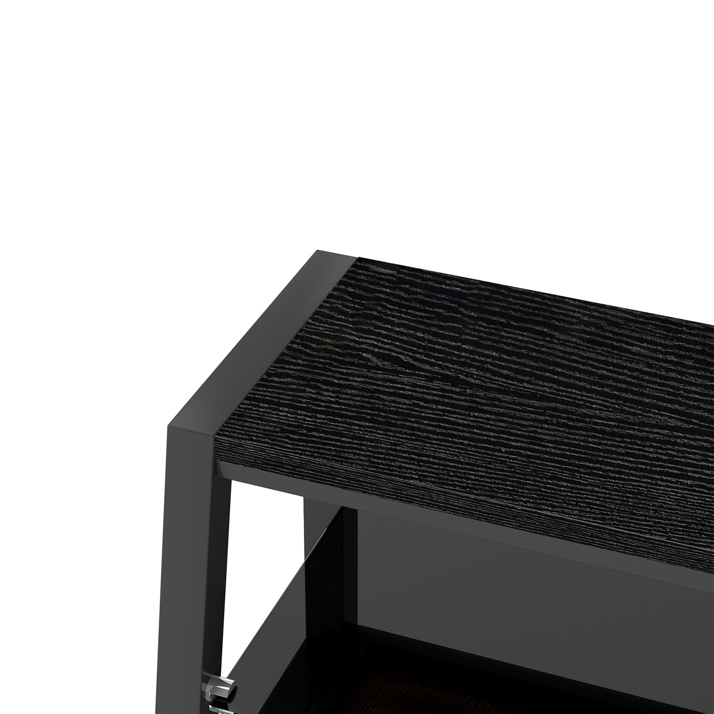 Wooden Storage TV Stand Black Tempered Glass Height Adjustable Universal Swivel Entertainment Center With Mount TV Stand,black