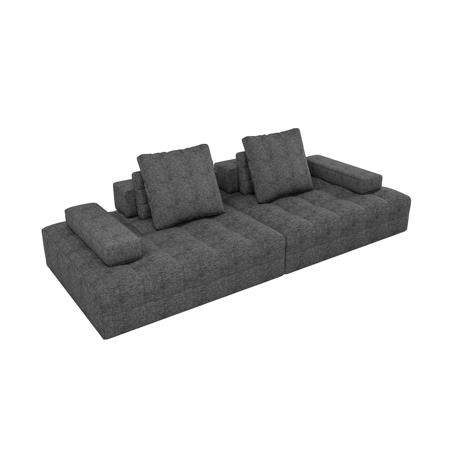 Sofa Couch for Living Room, Modern Loveseat Sofa with Extra Deep Seats, Comfy Armrests, Couches for Living Room Apartment Lounge, Easy Assembly, Grey