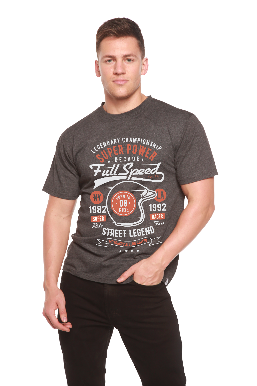 Full Speed Super Men's Bamboo Viscose/Organic Cotton Short Sleeve Graphic T-Shirt