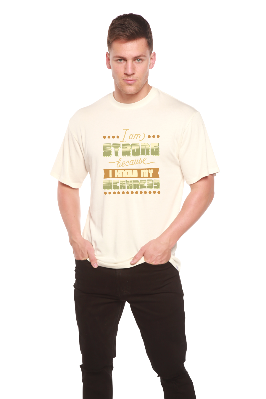 I am Strong Men's Bamboo Viscose/Organic Cotton Short Sleeve Graphic T-Shirt