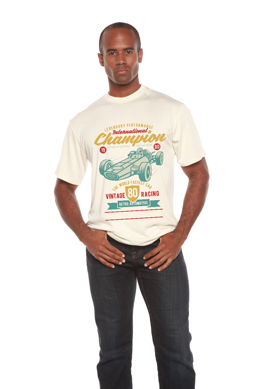 International Champion Men's Bamboo Viscose/Organic Cotton Short Sleeve Graphic T-Shirt