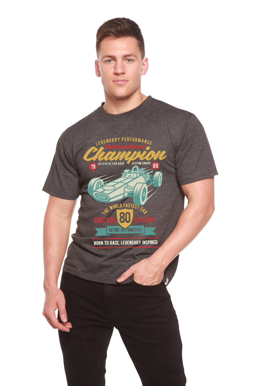 International Champion Men's Bamboo Viscose/Organic Cotton Short Sleeve Graphic T-Shirt