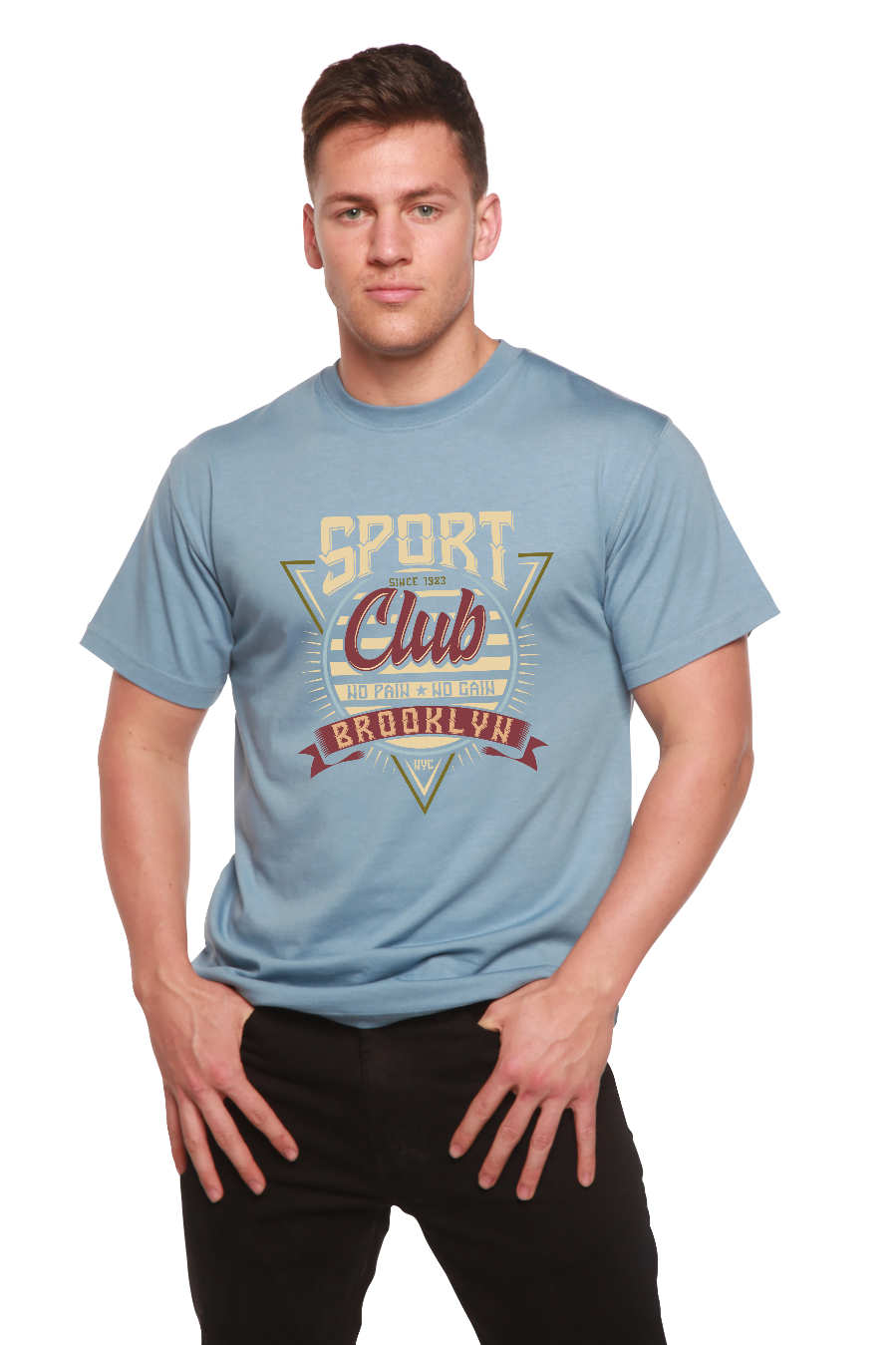 Sport Club Men's Bamboo Viscose/Organic Cotton Short Sleeve Graphic T-Shirt