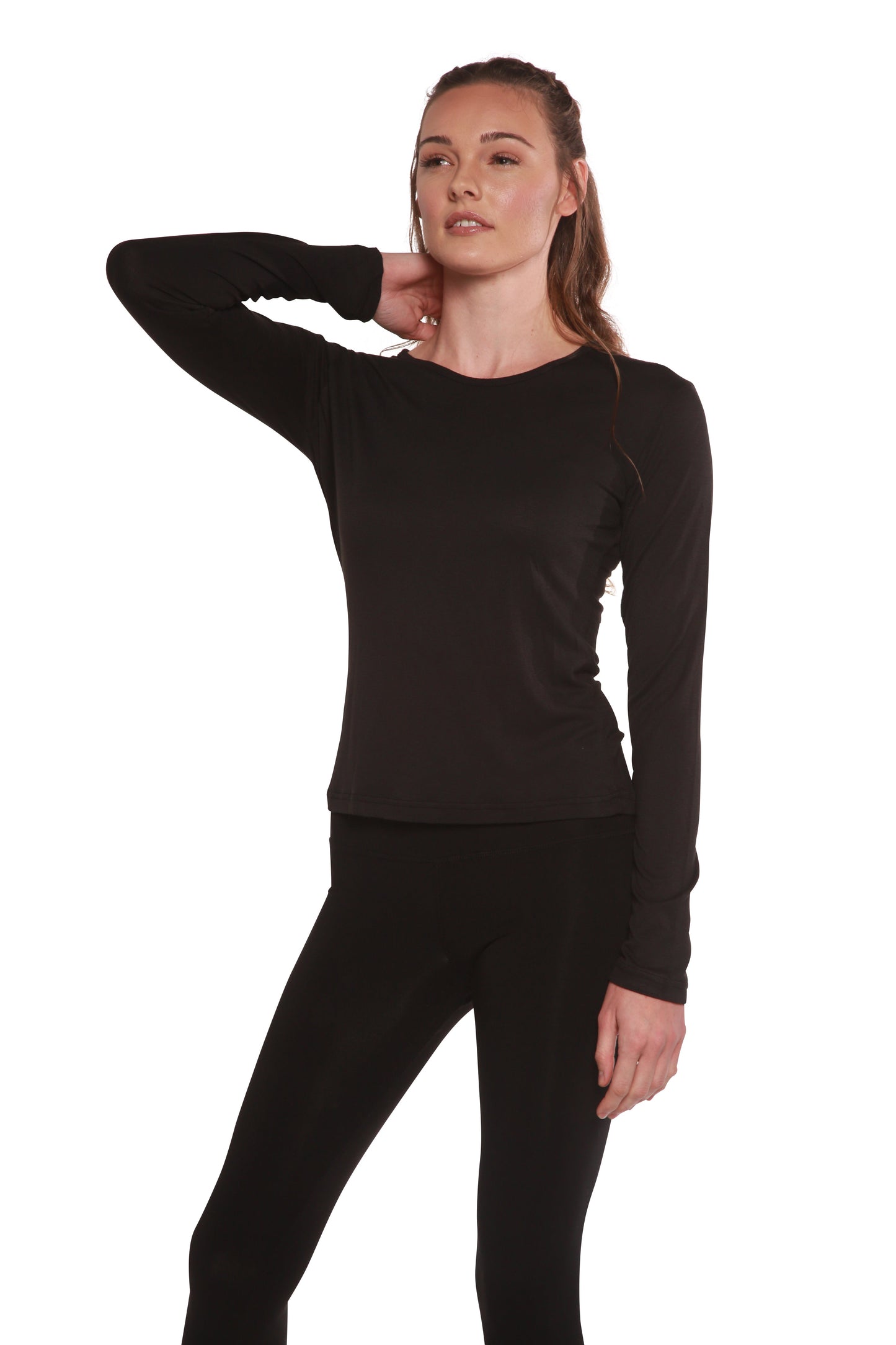 Women's Scoop Neck 100% Bamboo Viscose Long Sleeve Shirt