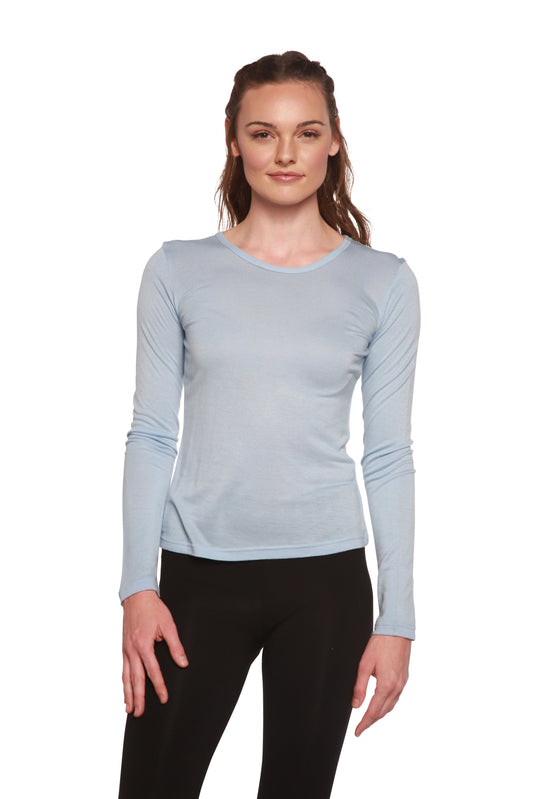 Women's Scoop Neck 100% Bamboo Viscose Long Sleeve Shirt