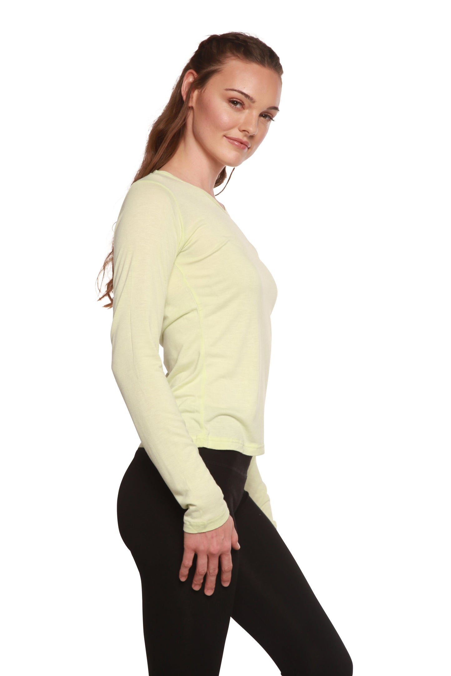 Women's Scoop Neck 100% Bamboo Viscose Long Sleeve Shirt